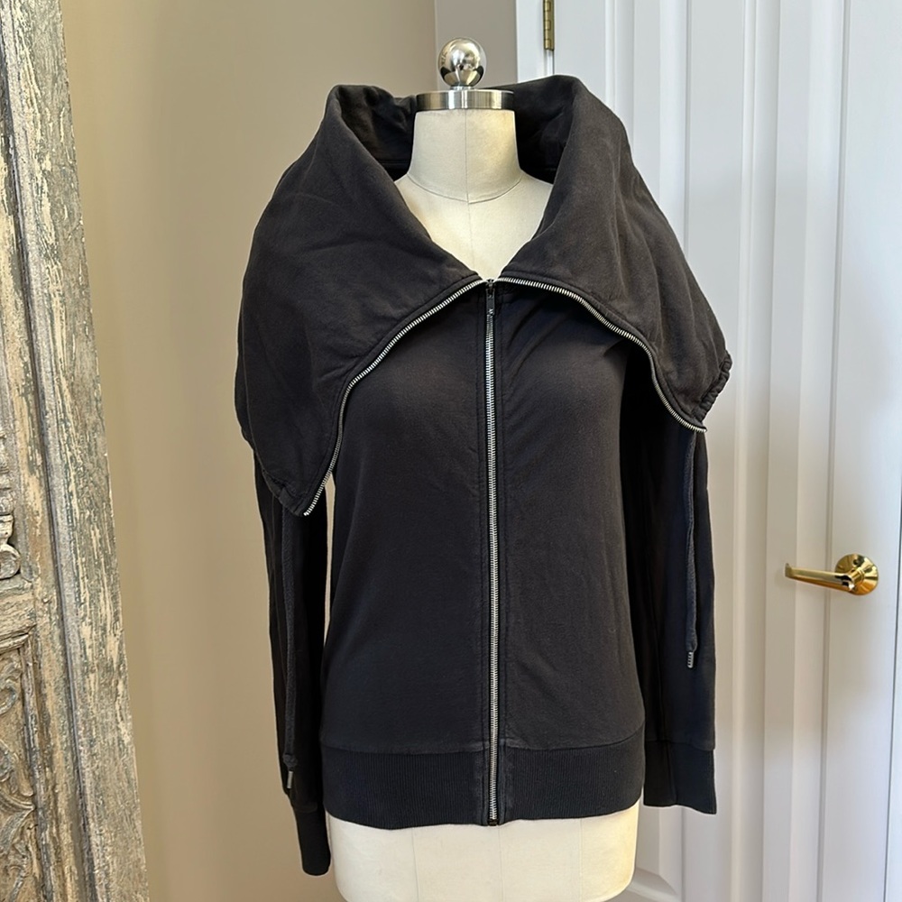 AllSaints Spitalfield zip up hooded sweatshirt-Brown,Pre-Loved.Medium.Circa 90’s
